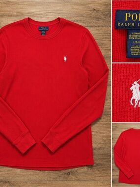 Polo by Ralph Lauren Red Thermal Sleepwear Top